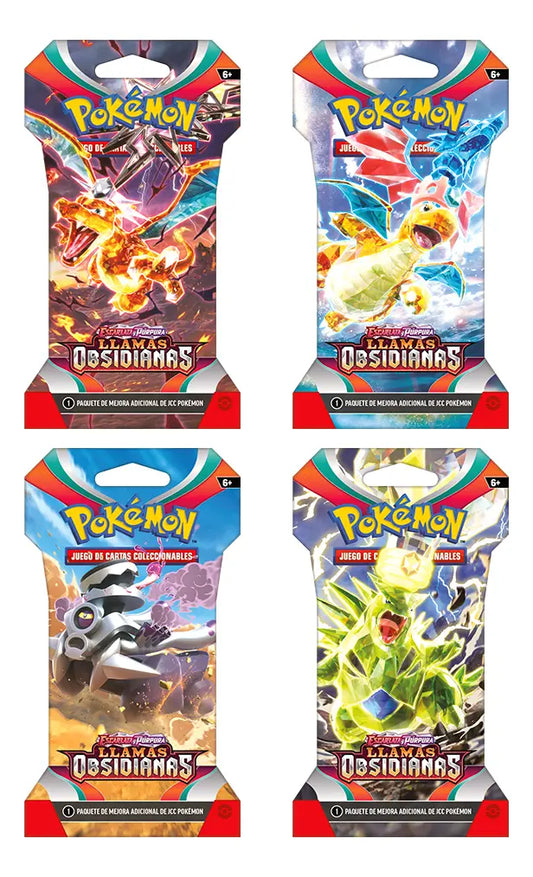 Pokémon Tcg: Llamas Obsidianas Sleeved Booster Pack (ESPAÑOL)